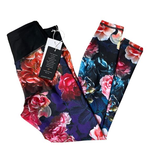 Johnny Was Active V-Yoke Studio Bee Leggings Boho Chic Size XS - Picture 8 of 11